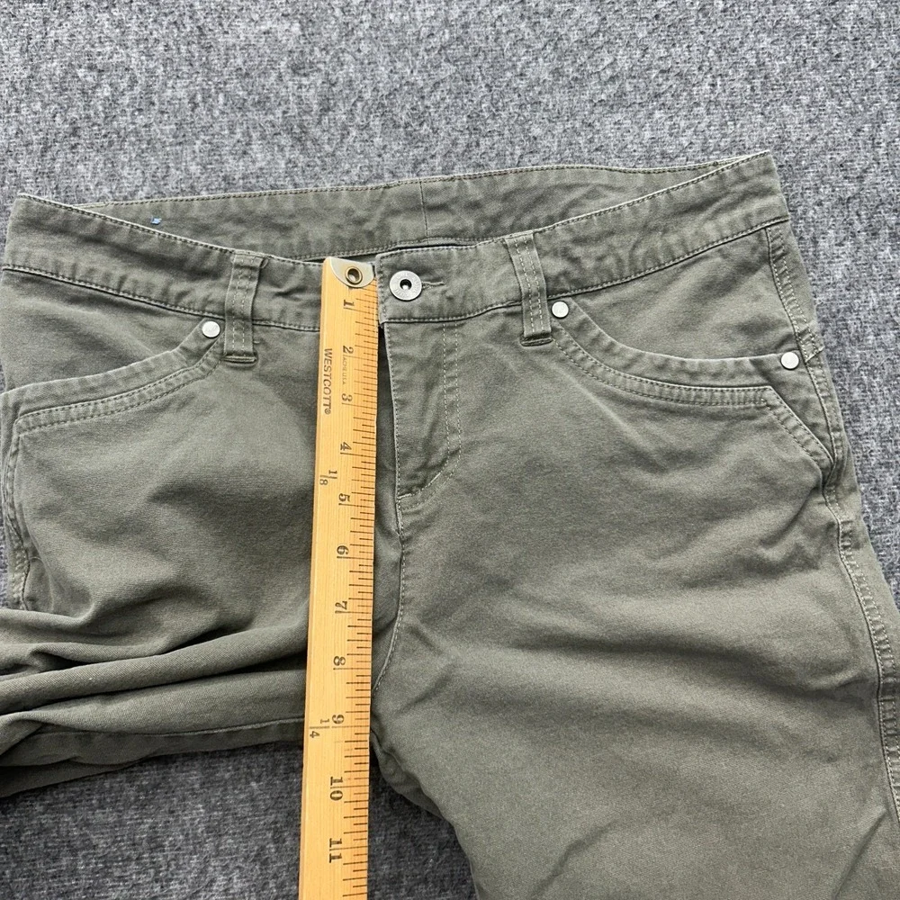 Kuhl Brooke Skinny Pants Womens 10 Short Green Twill Stretch Outdoor 6284